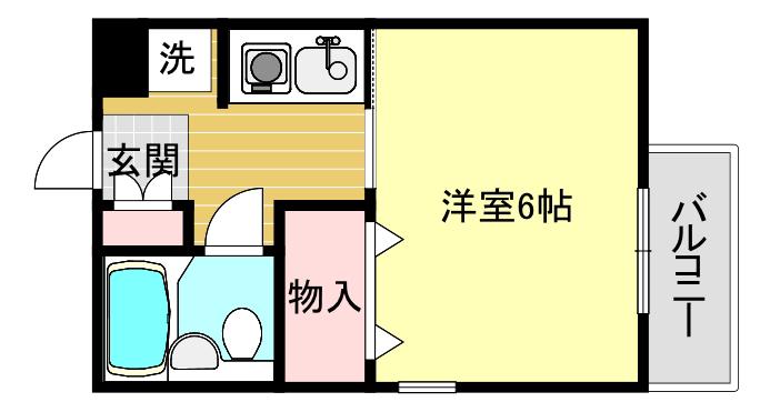 ミザンセーヌ(1K/2階)の間取り写真