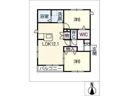 プレミール(2LDK/2階)の間取り写真