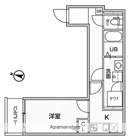 TS CUORE横濱元町(ワンルーム/3階)の間取り写真