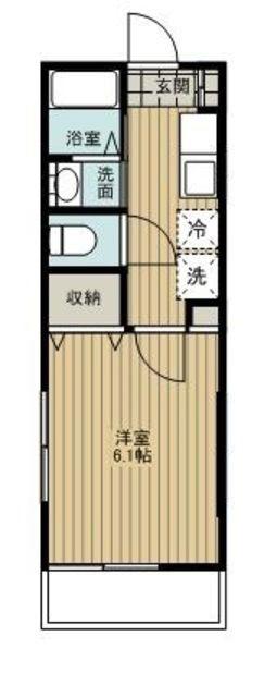 ハイツ シンフォニー(1K/1階)の間取り写真