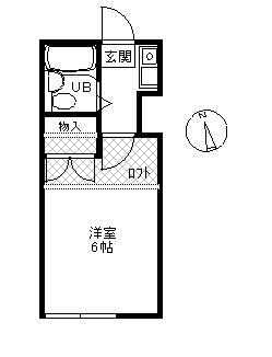 司ハウス辻堂(1K/1階)の間取り写真