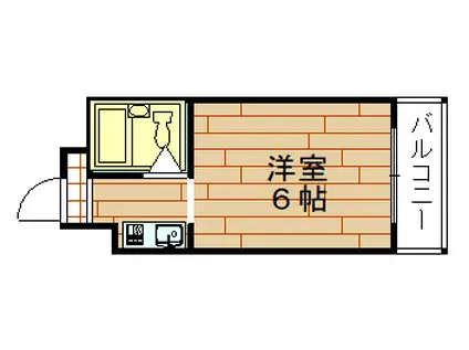 フォルテ春日出(ワンルーム/5階)の間取り写真