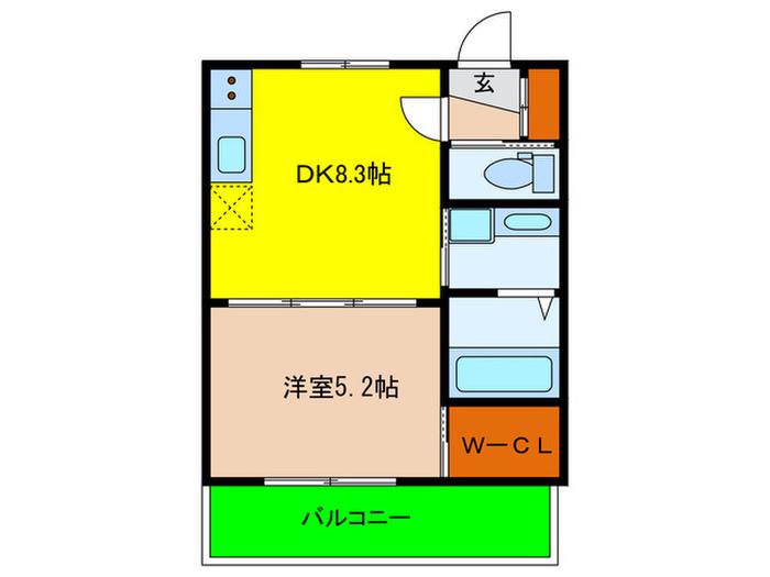 KTIレジデンス板宿II(1DK/1階)の間取り写真