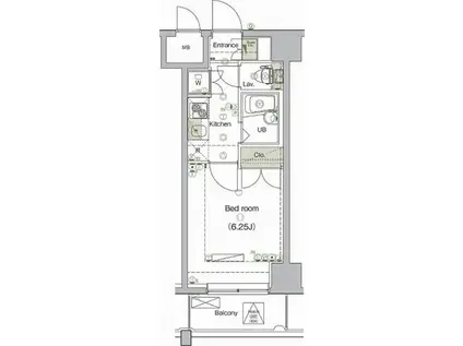 ARTESSIMO ISM(1K/3階)の間取り写真