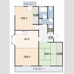 アーバンハイム鍋田(3DK/2階)の間取り写真