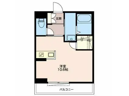 エムロード西草深(ワンルーム/2階)の間取り写真