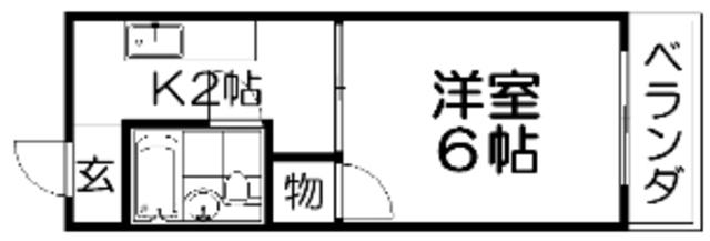 アルビラージュ(1K/3階)の間取り写真