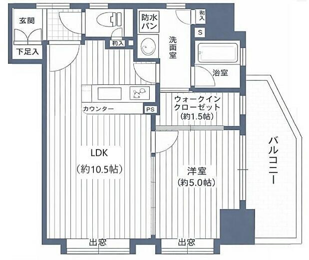 プレジール本郷ステーションプラザ(1SLDK/7階)の間取り写真