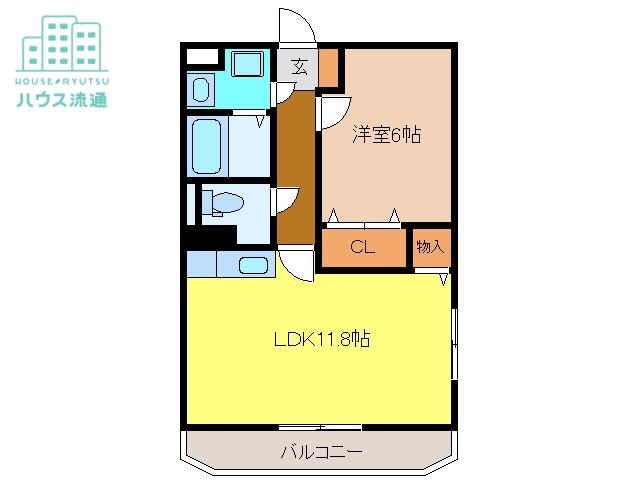メゾンドセレナ(1LDK/1階)の間取り写真