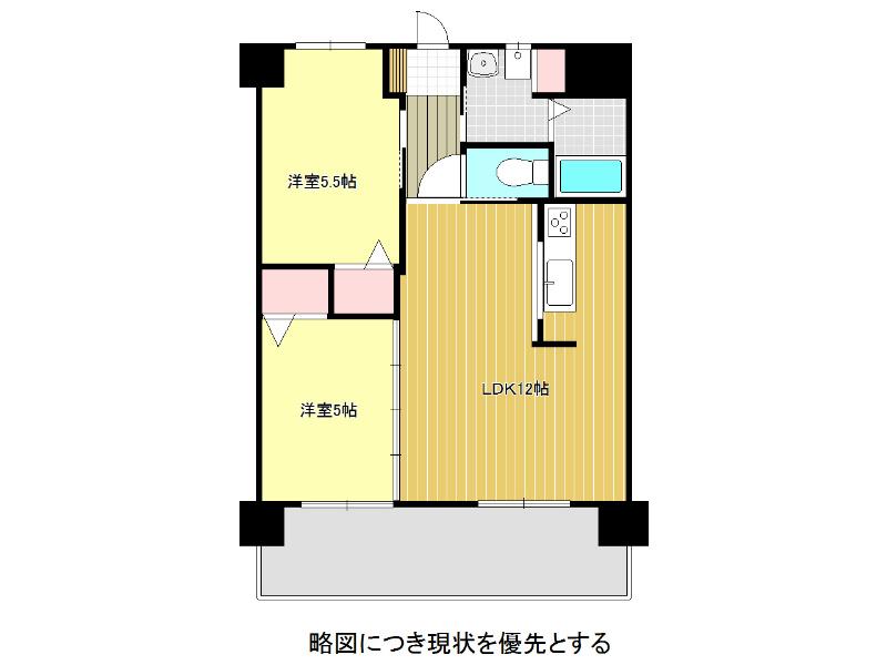 アザレア ヒル(2LDK/3階)の間取り写真