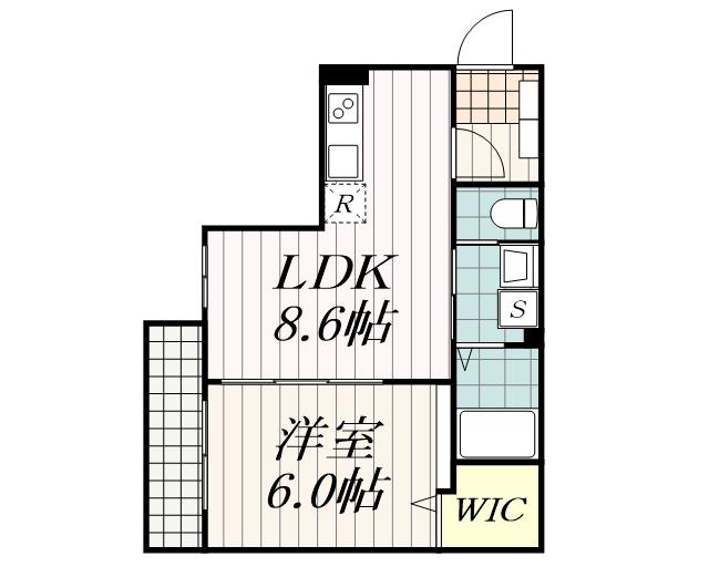 セミカ葛城 II(1LDK/1階)の間取り写真