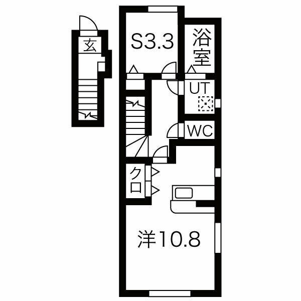 グラース(1LDK/2階)の間取り写真