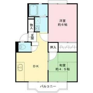 サンシティウィンディアI(2LDK/1階)の間取り写真