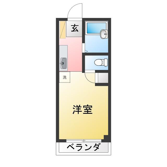 ドミ・パルフェットII(ワンルーム/3階)の間取り写真