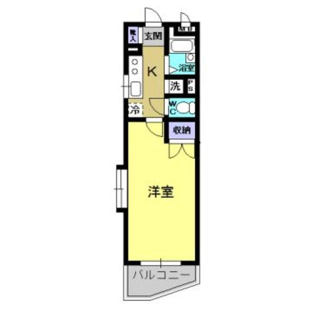 リバーサイド旭(1K/3階)の間取り写真