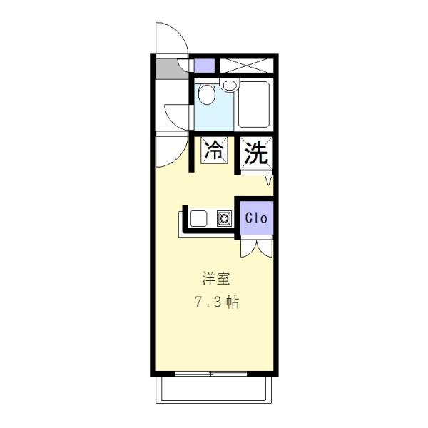 ワコーレ所沢(ワンルーム/7階)の間取り写真