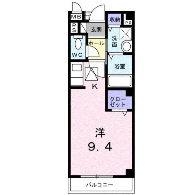 鈴蘭ハイツ(1K/1階)の間取り写真