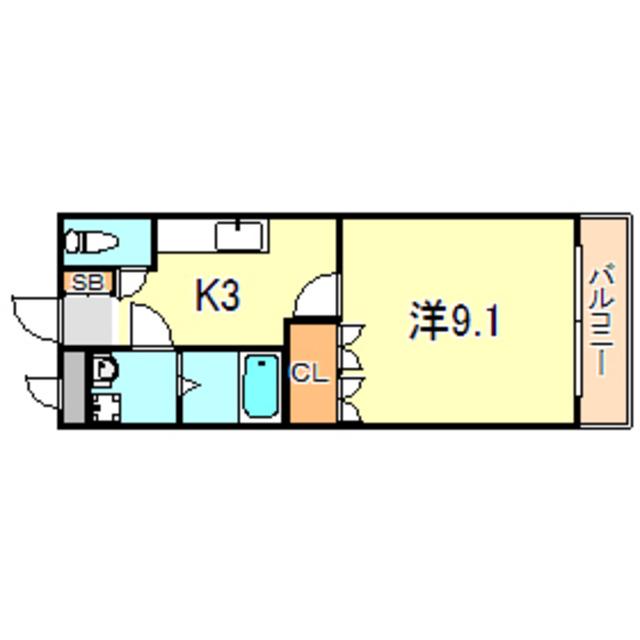 CHERISH HEIM(1K/2階)の間取り写真