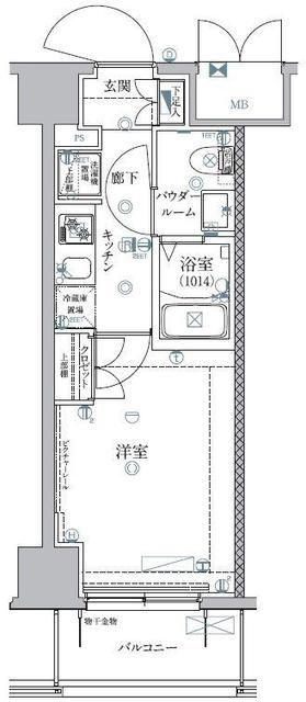 南池袋レジデンス(1K/3階)の間取り写真