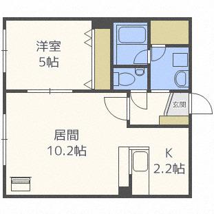 コートS&R(1LDK/3階)の間取り写真