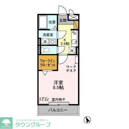 コンフォールK(1K/3階)の間取り写真