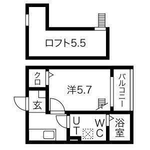 CASABLANCABIJIOU (1K/2階)の間取り写真