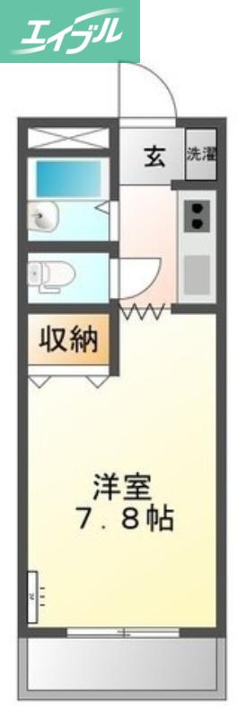 エクセレンス延友(1K/1階)の間取り写真