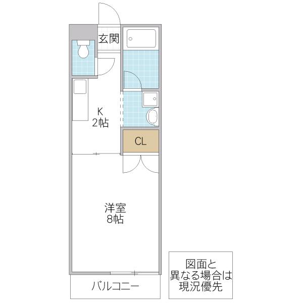 スプラウト(1K/2階)の間取り写真