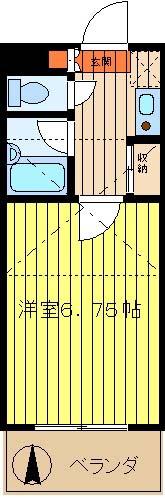 ブルーメNO.11(1K/1階)の間取り写真