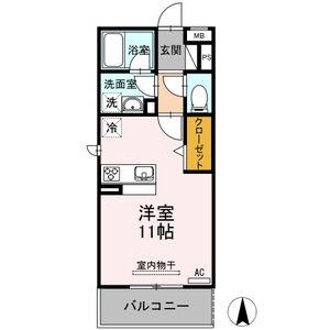 シェソワU(ワンルーム/3階)の間取り写真