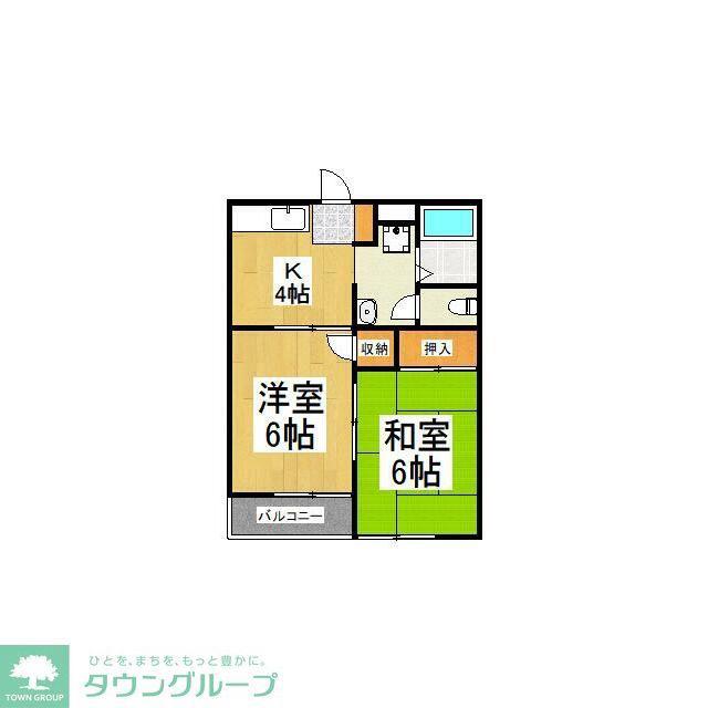 森下ハイツIII(2K/1階)の間取り写真
