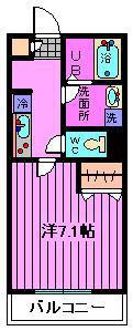 ジーメゾン大宮宮原町(1K/1階)の間取り写真