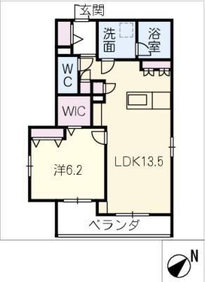 アトレ本山(1LDK/2階)の間取り写真