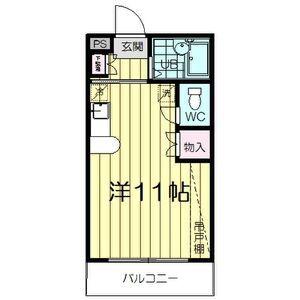 ロイヤルハイツ東八(ワンルーム/3階)の間取り写真