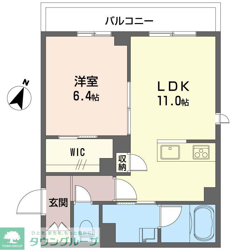 エクラージュ湘南(1LDK/1階)の間取り写真