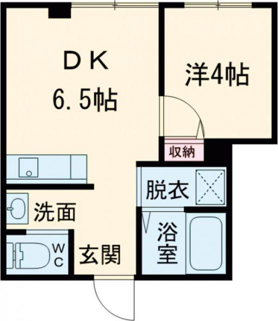 大薮第5ビル(1DK/2階)の間取り写真