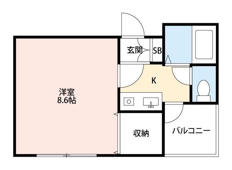 千里丘コーポ(1K/2階)の間取り写真