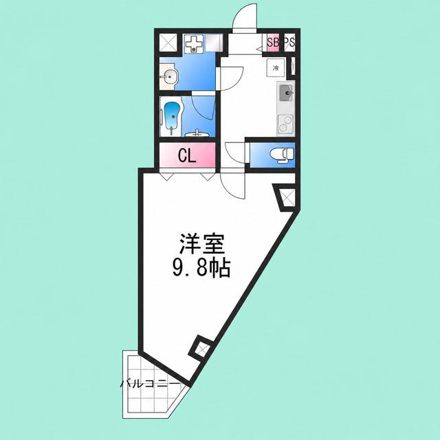 グラディオ大浜(1K/1階)の間取り写真