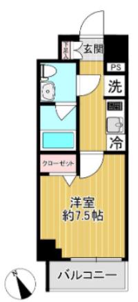 SHOKEN RESIDENCE横浜天王町III(1K/2階)の間取り写真