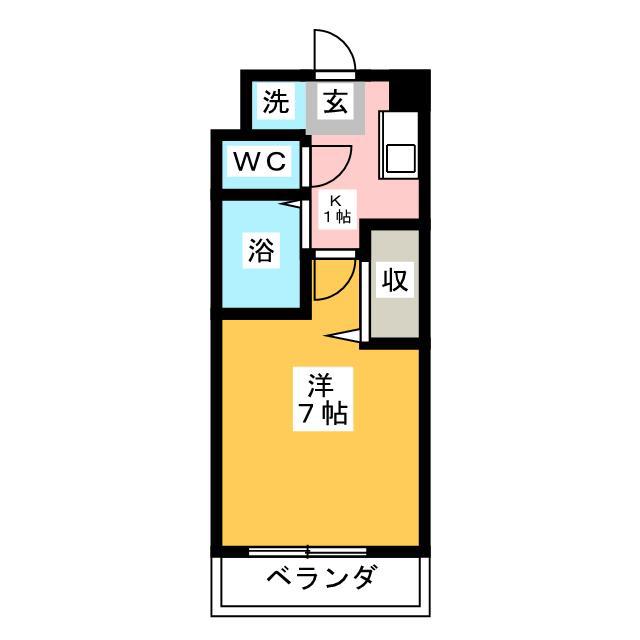 マモール北久里浜(1K/7階)の間取り写真