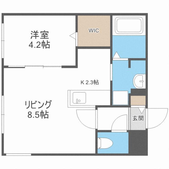 ARMADA アルマダ(1LDK/1階)の間取り写真