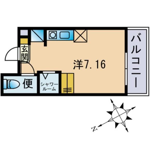 CRASTINE南砂町(ワンルーム/2階)の間取り写真