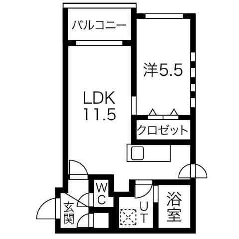 カームヴィレッジ(1LDK/3階)の間取り写真