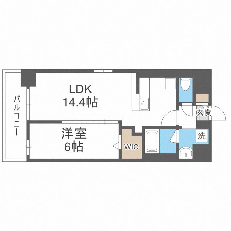 ディアコートオリヴィエ(1LDK/10階)の間取り写真