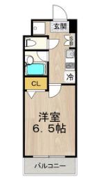 相川フラワーコート(1K/4階)の間取り写真