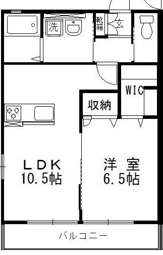 ルーチェ・ソラーレ(1LDK/2階)の間取り写真