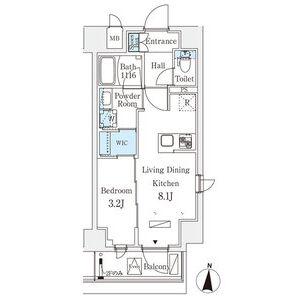 リテラス住吉(1LDK/8階)の間取り写真