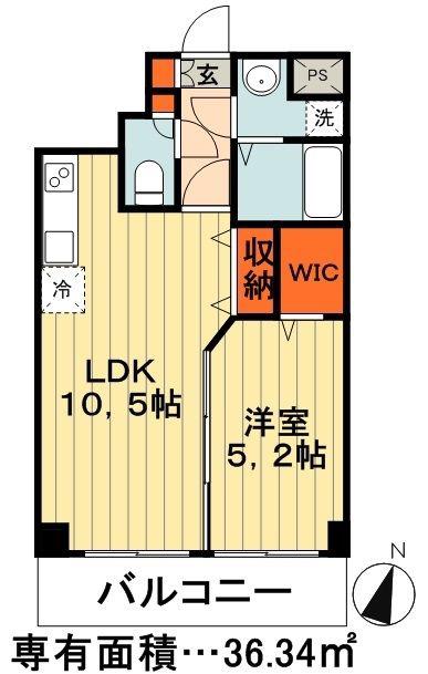 フェアリーヒルズ(1LDK/2階)の間取り写真