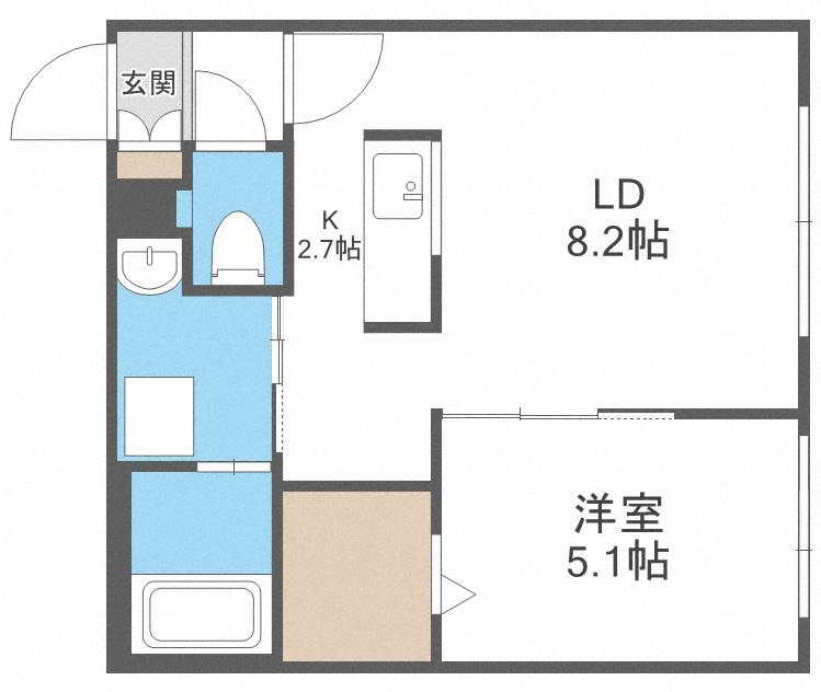 PREMIER-IST N.43(1LDK/2階)の間取り写真