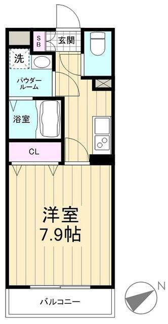 AZEST志村三丁目III(1K/3階)の間取り写真